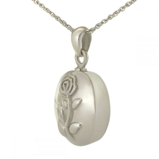Ash Rose Steel Pendant Urn