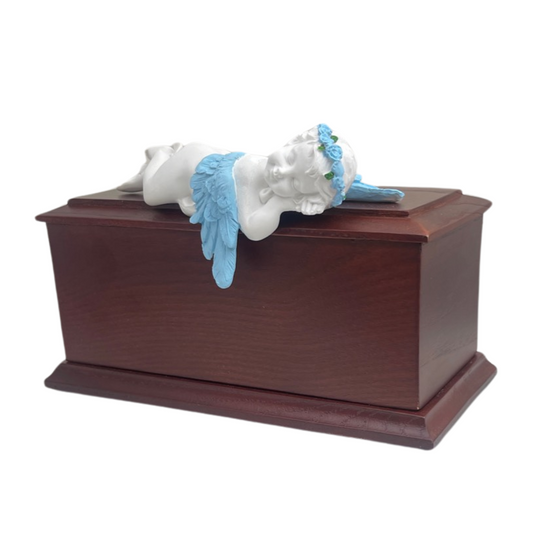 Blue Resting Angel Urn